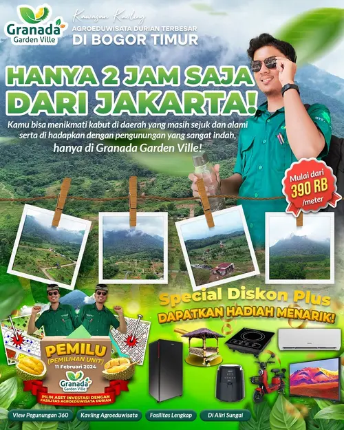 Nikmati Suasana Alam di Kavling Kebun Durian Granada Garden Ville